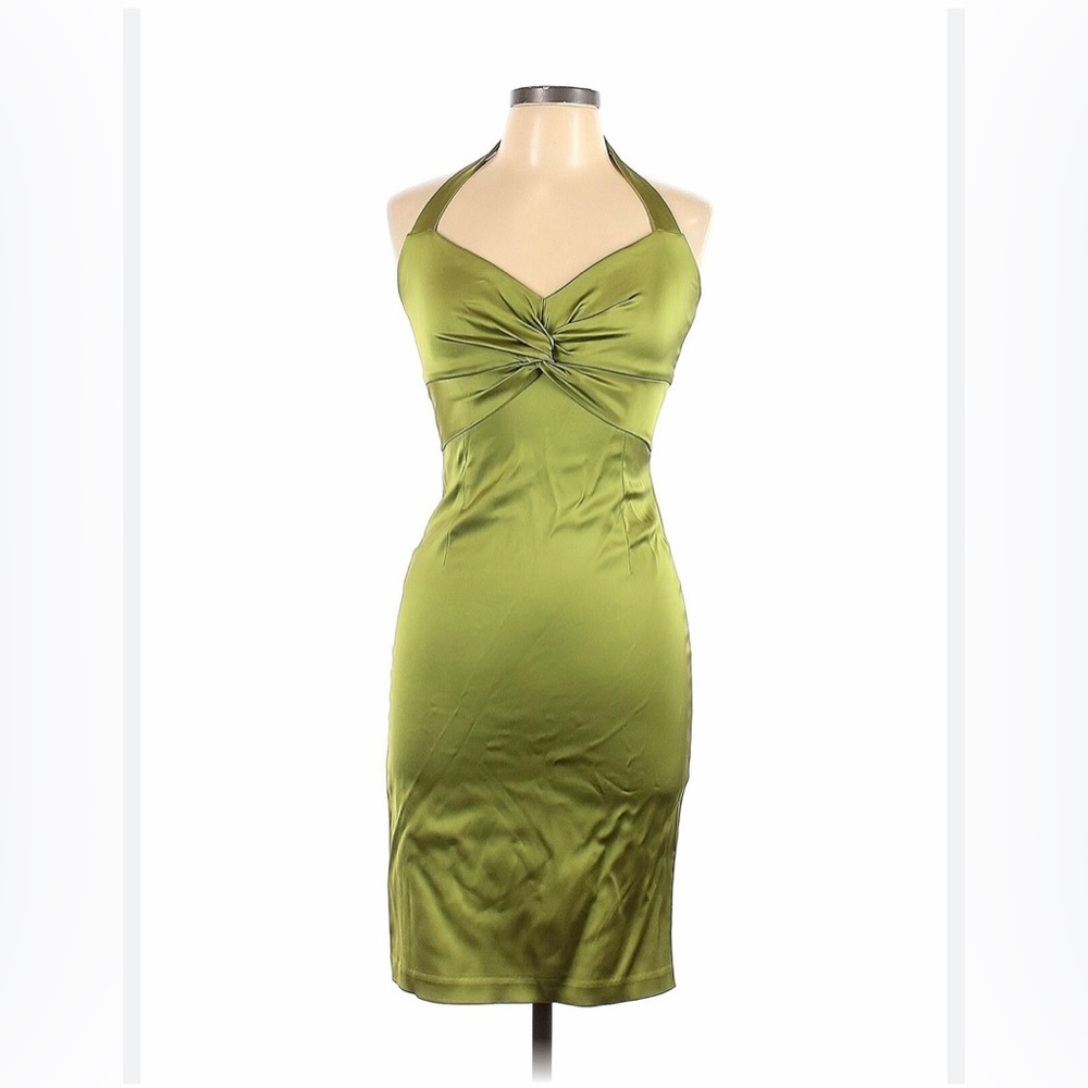 David Meister Women Vibrant Green Cocktail Dress Size 6